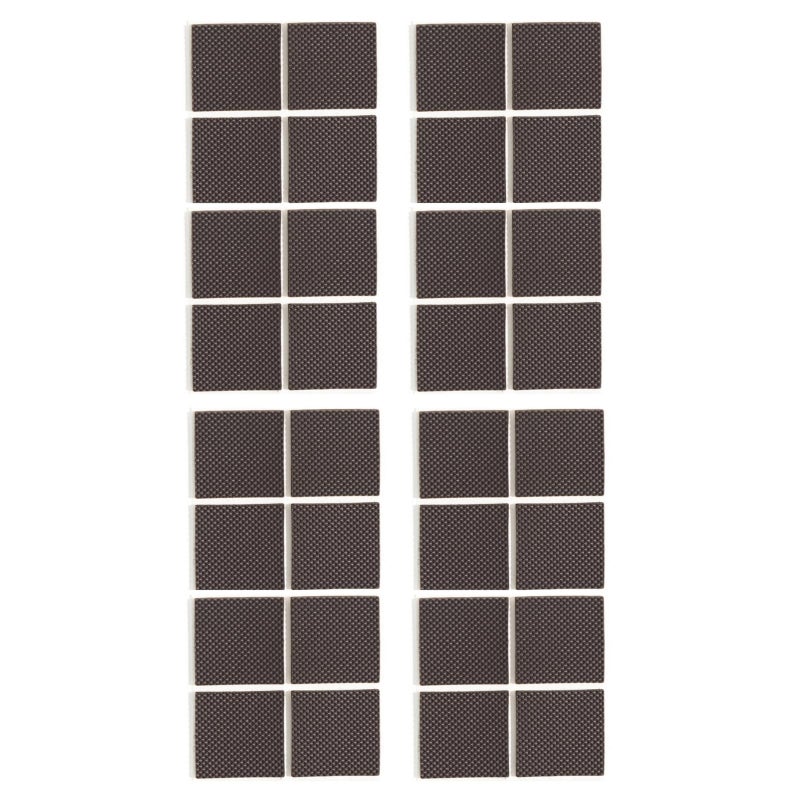 Furnigear Non Slip Furniture Pads - Self Adhesive Rubber Anti Skid Pads Grippers Rubber Chair Feet Furniture Pad for Hardwood Floors -Protectors for Furniture Table Legs Anti Slip 32 Pcs 1-1/2"" Square - Image 1